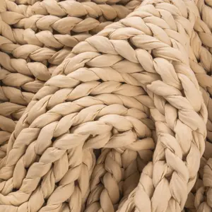 The Cuddler Hand-Knit Weighted Blanket | Sand