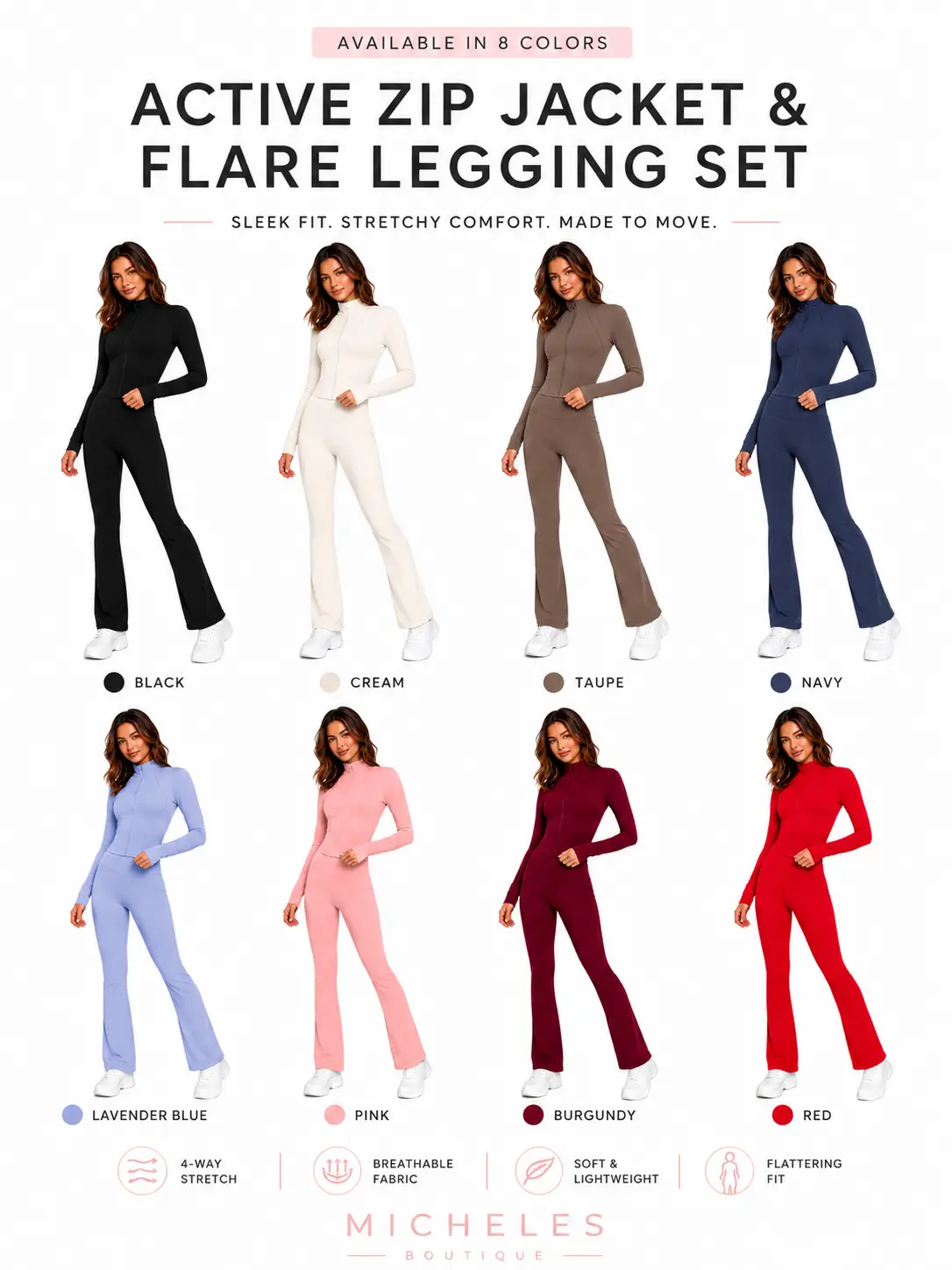 Active Two Piece Set Pants and Jacket