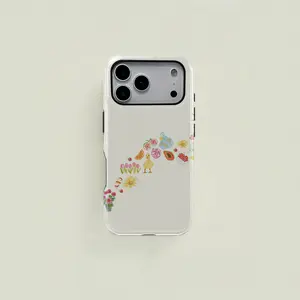 1 pc fruit duck flower double layer protective case solid two-in-one protective case, suitable for iPhone 17 16 15 Pro 14 13 12 11 Pro Max 14 Plus 15 Plus 16Plus 17Plus Samsung Galaxy S25 S24 S23 Ultra series protective case couple mobile phone case boyfr