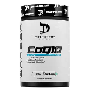 Dragon Pharma CoQ10 100mg - Supports Healthy Blood Pressure & Energy Production - 60 Capsules - Natural Antioxidant Supplement