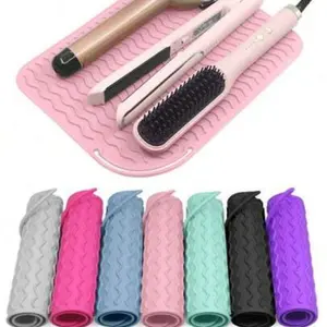 2-In-1 Silicone Heat Resistant Pad, Temperature 0-120°c, Lightweight Portable Daily Travel Tool Mat Haircare for Curling Irons and Straighteners, Hair Care Tools, Durable Insulated Design, Insulation, Beauty