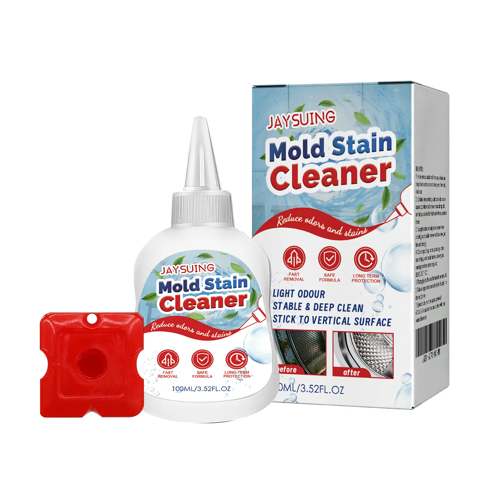 Jaysuing Lemon Mildew Remover Gel - Household Mold Cleaner with Odor Reduction, for Bathroom Walls, Floors