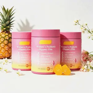 Her Juicy Feminine Probiotics Gummies – Sensitive Skin All-in-One Soothing Solution with Slippery Elm, Prebiotics & Lactobacillus Complex for Delicate Intimate pH & Dryness Support, Hawaiian Pineapple Gummies 60 Counts