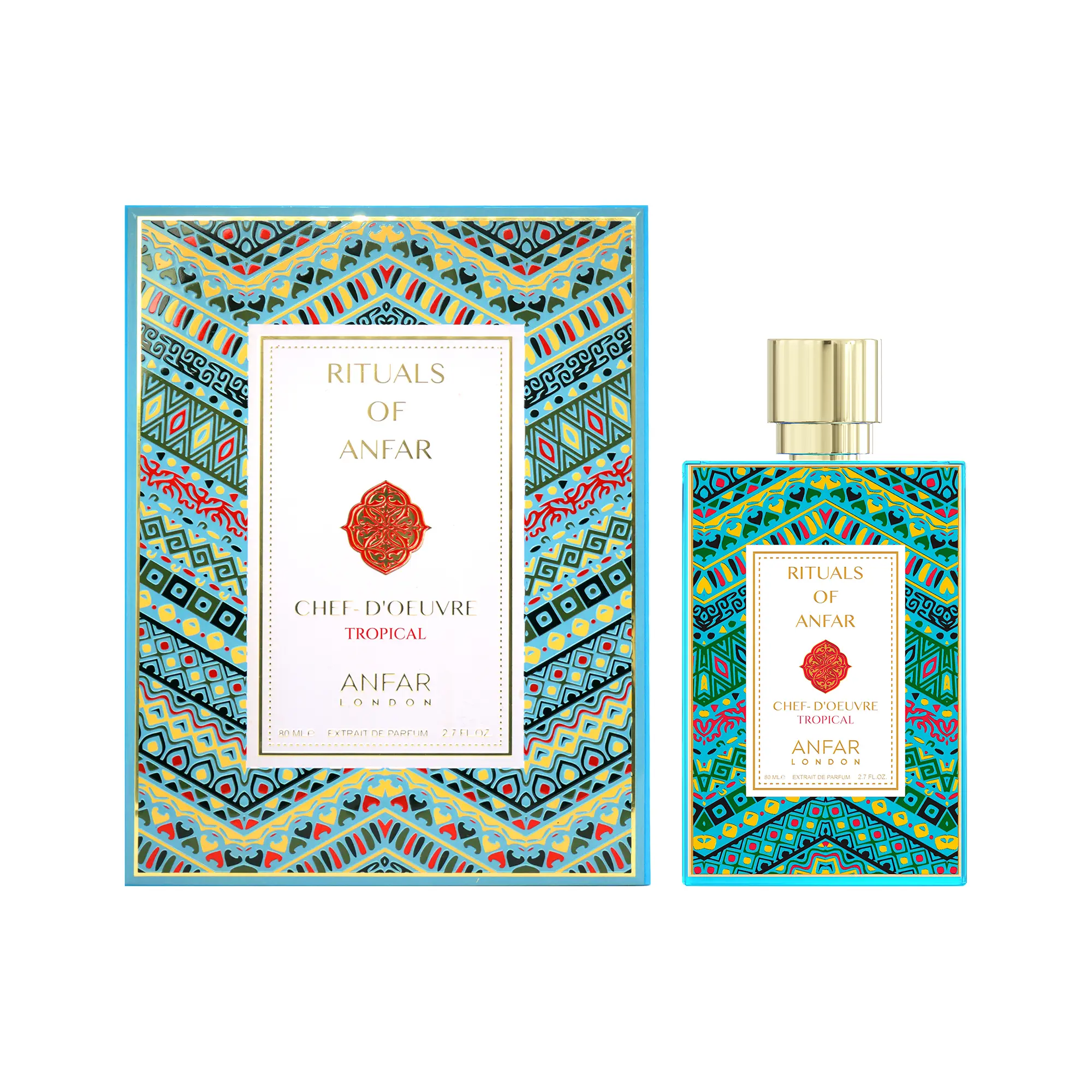 Anfar Rituals Of Anfar Chef-d'Oeuvre - Cologne for Men - Fruity Floral Amber Fragrance - Opens with Notes of Bergamot, Melon, Pineapple - 2.7 oz