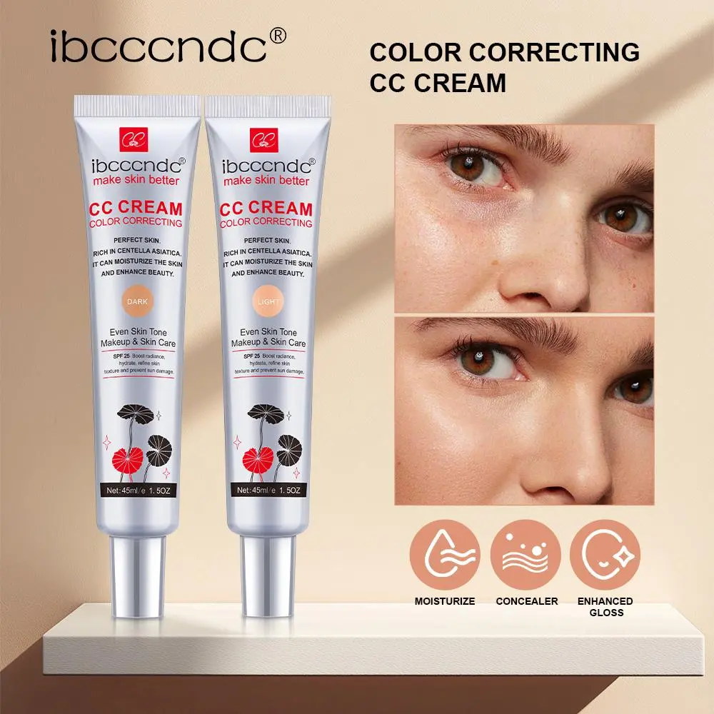 CC Cream Color Correcting Tone-Evening Korean Skincare Makeup Moisturizing Lightweight Natural Luminous Finish Foundation Base