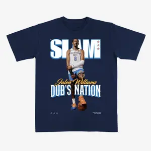 Jalen Williams Slam Graphic T-Shirt – Basketball Tee, Dub’s Nation Print, Vintage Streetwear Thunder Fan Shirt