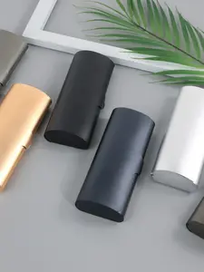 Luxurious Aluminum Alloy Eyeglass Case, Simple High-End Portable Pressure Resistant Glasses Storage Box, Unisex All Seasons
