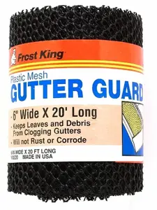 Frost King 6in. X 20ft. Black Plastic Mesh Gutter Guard VX620