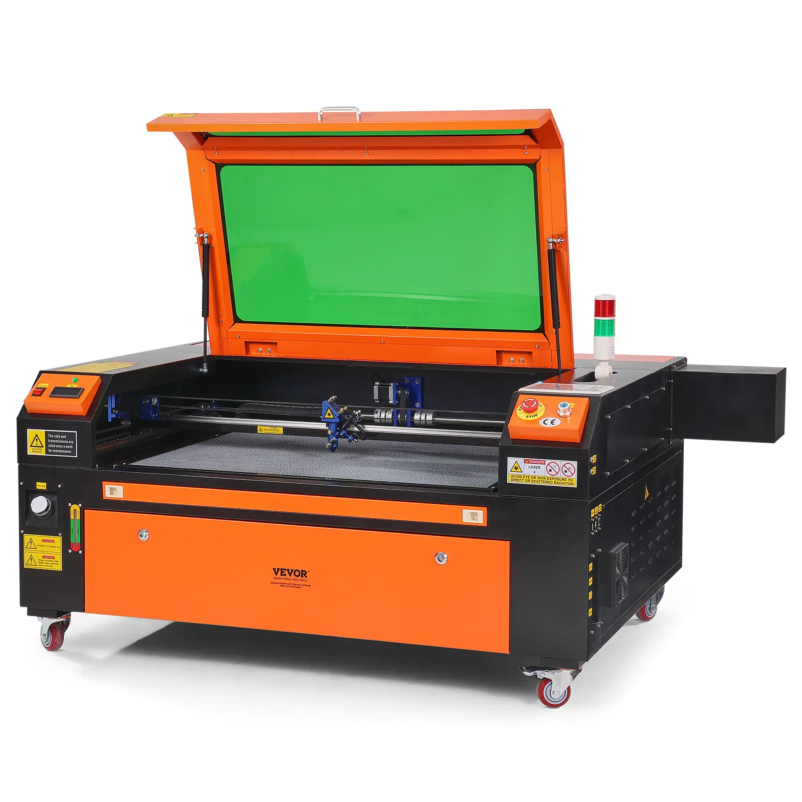 VEVOR 100W Power CO2 Laser Engraver & Cutter Machine, 24x35 Inches Working Area, 19.7 IPS Speed, 2-Way Pass Air Assist, Compatible with LightBurn, CorelDRAW, AutoCAD, Windows, Mac OS, Linux, for Wood/Acrylic