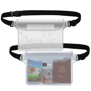 Waterproof Bag Set of Two, Waterproof Waist Pack with Adjustable Belt, Lightweight Design, Ideal for Beach Pool Swimming Kayaking Fishing Hiking, Dry Bags Waterproof