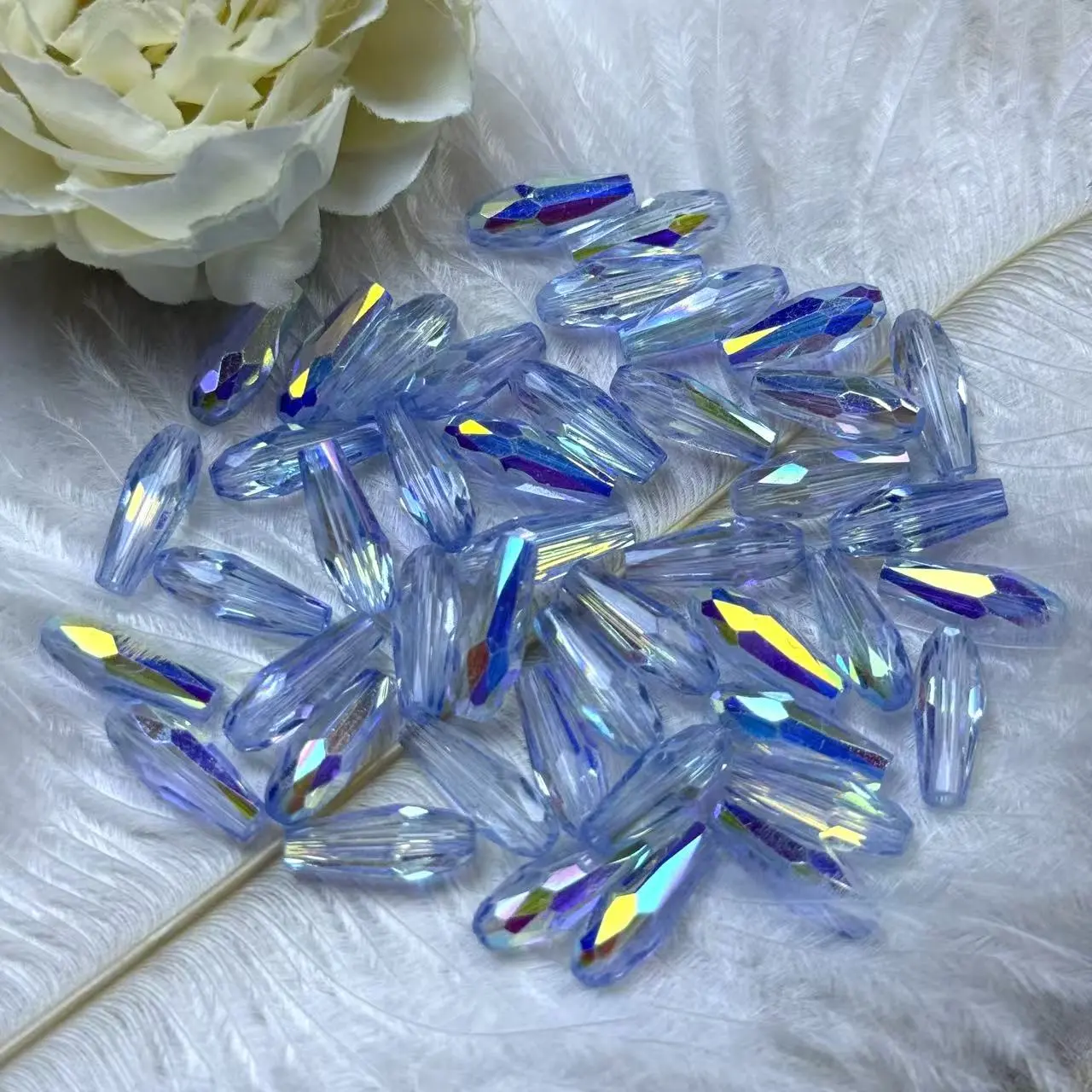 【C1-20】Faceted Waterdrop Glass Bead 30ml
