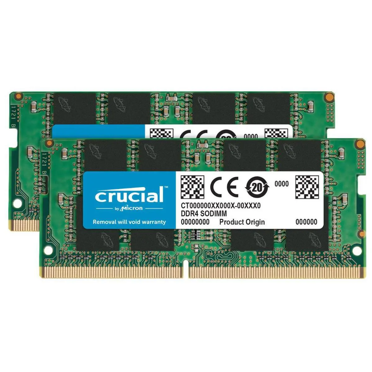 Crucial 32GB (2x16GB) DDR4 SDRAM SODIMM Laptop Memory Module Kit - 3200 MT/s, 260-Pin, PC4-25600, 1.2V, for Memory Boost, Dual Modules