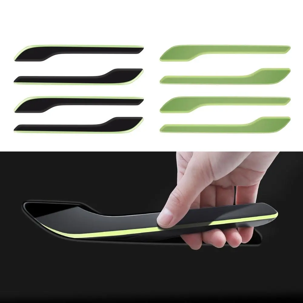 2026 New Protector Sticker Door Handle Cover Auto Styling Accessorie Car Sticker 2022 Luminous Handle Kit For Tesla Model 3 Model Y