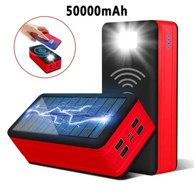 50000mAh Ultra High Capacity Chargeable Power Bank, 120W Quick Charge 2.0 Mobile Accessory for iPhone, Samsung, Huawei & Xiaomi Smartphones