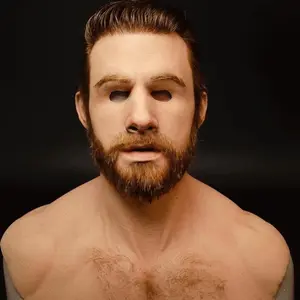 Halloween Full Head Mask Realistic Old Man Mask Creepy Human Latex Mask Novelty Horror Masks Halloween Party Props