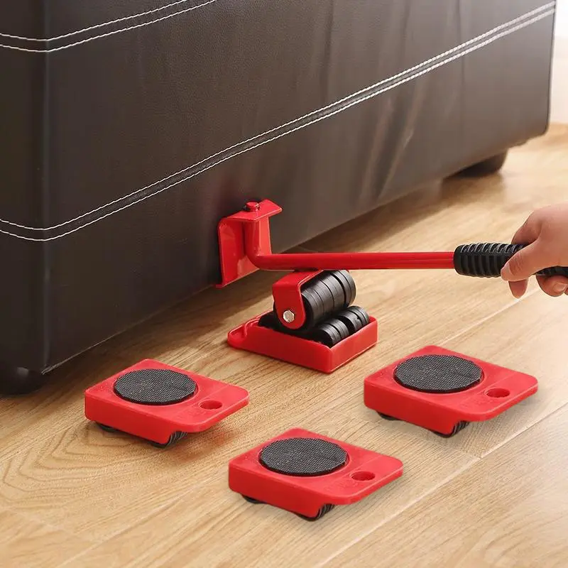 2025 New 5-Piece Heavy-Duty Furniture Lifting Mobile Tool Set for Adults - Durable, Easy to Use, 330 lbs Max Load, Floor Safe Scratch Guard, Ideal for Furniture Moving, Moving Sofas & Fridges