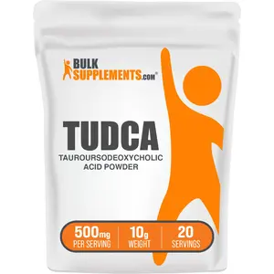 BulkSupplements - TUDCA Tauroursodeoxycholic Acid Powder - Digestive Support - Eye Health - 10g - 500mg per Serving