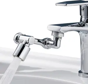 1080° Swivel Faucet-Extender Sink-Aerator - 2 Mode Splash Water Filter Extension, Kitchen Bathroom 360° Rotatable Spray Attachment, Multifunctional Universal Robotic Arm -Wash Hand/Hair/Face