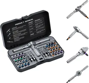 40 in 1 Magnetic Screwdriver Set - Portable Ratcheting Screwdriver Set with Storage Case,S2 Steel Multi Bit Magnetic Drive Set,DIY Detachable Precision Repair Tool Kit for Home & Professional Use