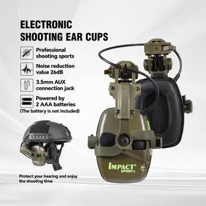 summervibes Electronic Tactical Hearing Protection Headphones Shooting Anti-noise Pickup Earmuffs for Helmet