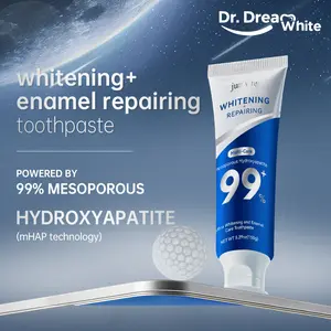 Dr.DreamWhite Mesoporous 99% Hydroxyapatite Toothpaste Ultra Whitening Enamel Repairing Jasmine Green Tea Flavor 5.29oz | 3 tubes 1 session