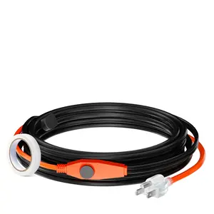 【fathersdaygift】VEVOR Pipe Heating Cable,24FT 7W/FT Heat Tape for Pipes with Built-in ThermostatWater Pipe Heat Cable Protects PVC HoseMetal and Plastic Pipe from Freezing