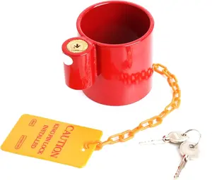 Heavy Duty Anti-Theft Lockable King Pin Lock for Container Trailers, 5th Wheel Campers, RVs with Caution Feature
