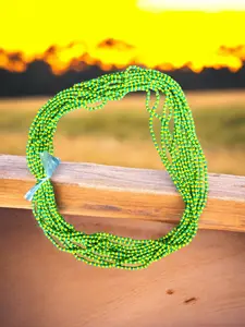 Collar De Orula Santeria Orisha Eleke Bendecido Yellow & Green Beaded Accessory Size 17 Inch Cultural Elegance For Various Occasions Bold Design Versatile Styling Precise Fit