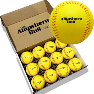 Anywhere Sports 12 Pack Soft Foam Baseball for Indoor & Outdoor Training, Kids, and Family Fun