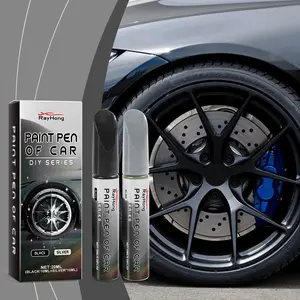 Car Wheel Scratch Repair Pen - Black & Silver 20ml DIY Series Touch-Up Paint Polishing Coating Agent for Car Wheels