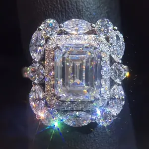 Sparkling Birthstone Halo Ring - Luxury Wedding Band Jewelry Gift with Shiny Zircon Layers Wedding Engagement Promise Bride Eternity Ring Anniversary Ring Birthstone Ring Ladies Romantic Holiday Gift