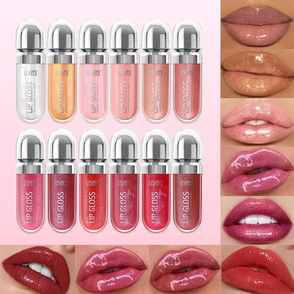 12 Color Pearl Lip Gloss, Glossy Lip Gloss, Mirror Like Gloss, Moisturizing Long-Lasting Mirror Finish Liquid Lipstick, Nonstick Lipgloss, Non-Sticky High Shine, Lightweight Smooth Texture, Perfect Christmas Valentine Gift