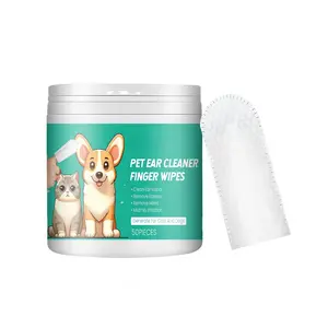 Pet Ear Cleaner Finger Wipes, Gently Clean Pet Ear Mites Ear Dirt Eye Dirt Feet Deodorize To Remove Odor