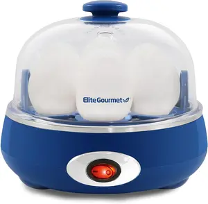 Easy Egg Cooker Electric 7-Egg Capacity with Auto Shut-Off, BPA Free, Includes Measuring Cup, Soft, Medium, Hard-Boiled Egg Options - Utensils, Kitchen