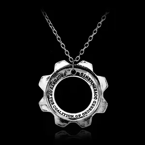 【PANG Jewelry】Personalized GamE-related War Machine Gear Necklace, Creative Retro Gear Pendant