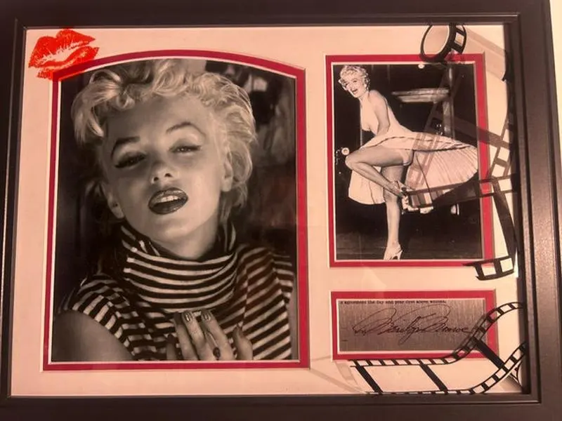 Marilyn Monroe Laser Autographed Collage 14x18