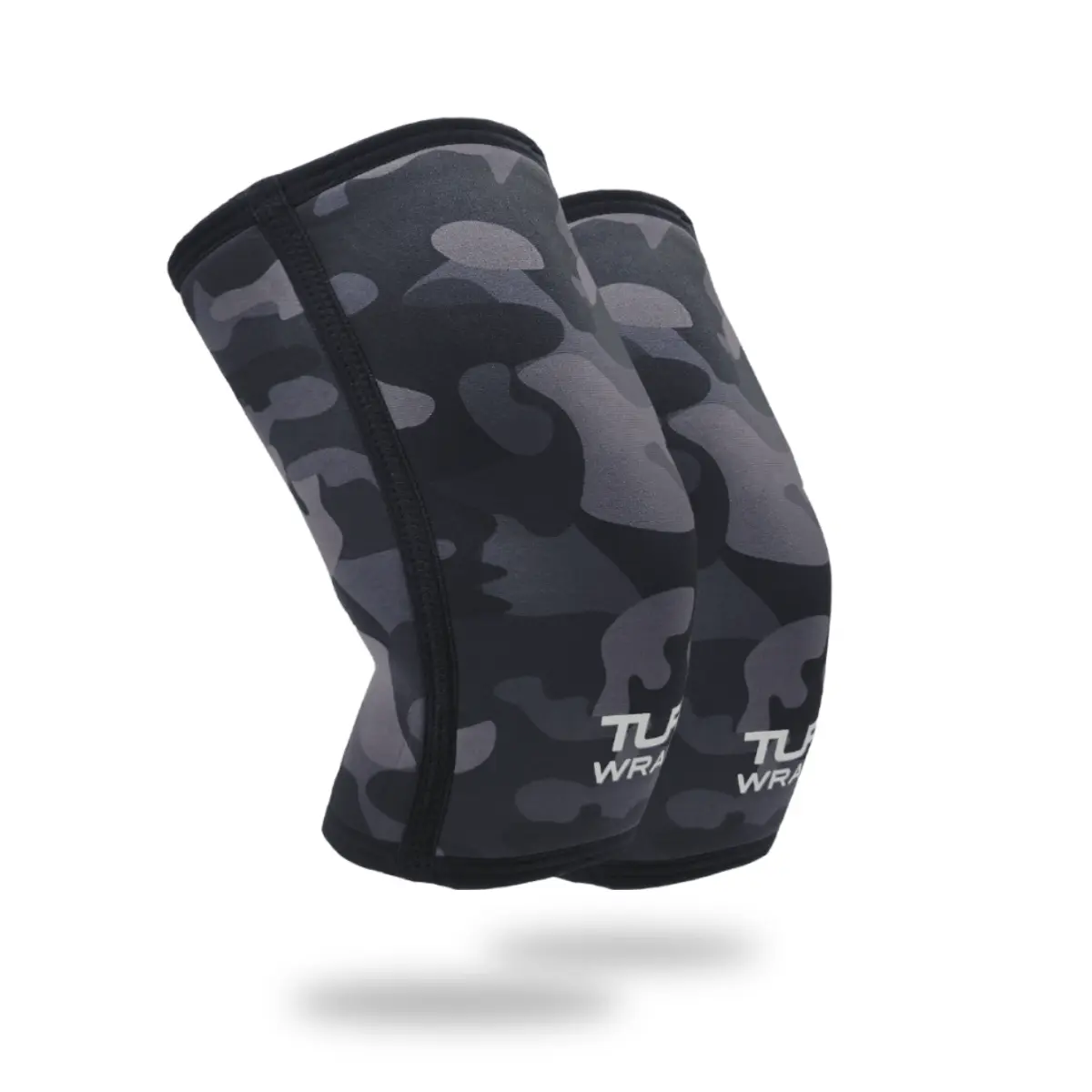 TuffWraps Competition 7mm Tapered Knee Compression Sleeves, 12" Black Camo Neoprene Support for Powerlifting & Squats, Knee Compression Sleeve, Compression Therapy Sports Sleeves & Support