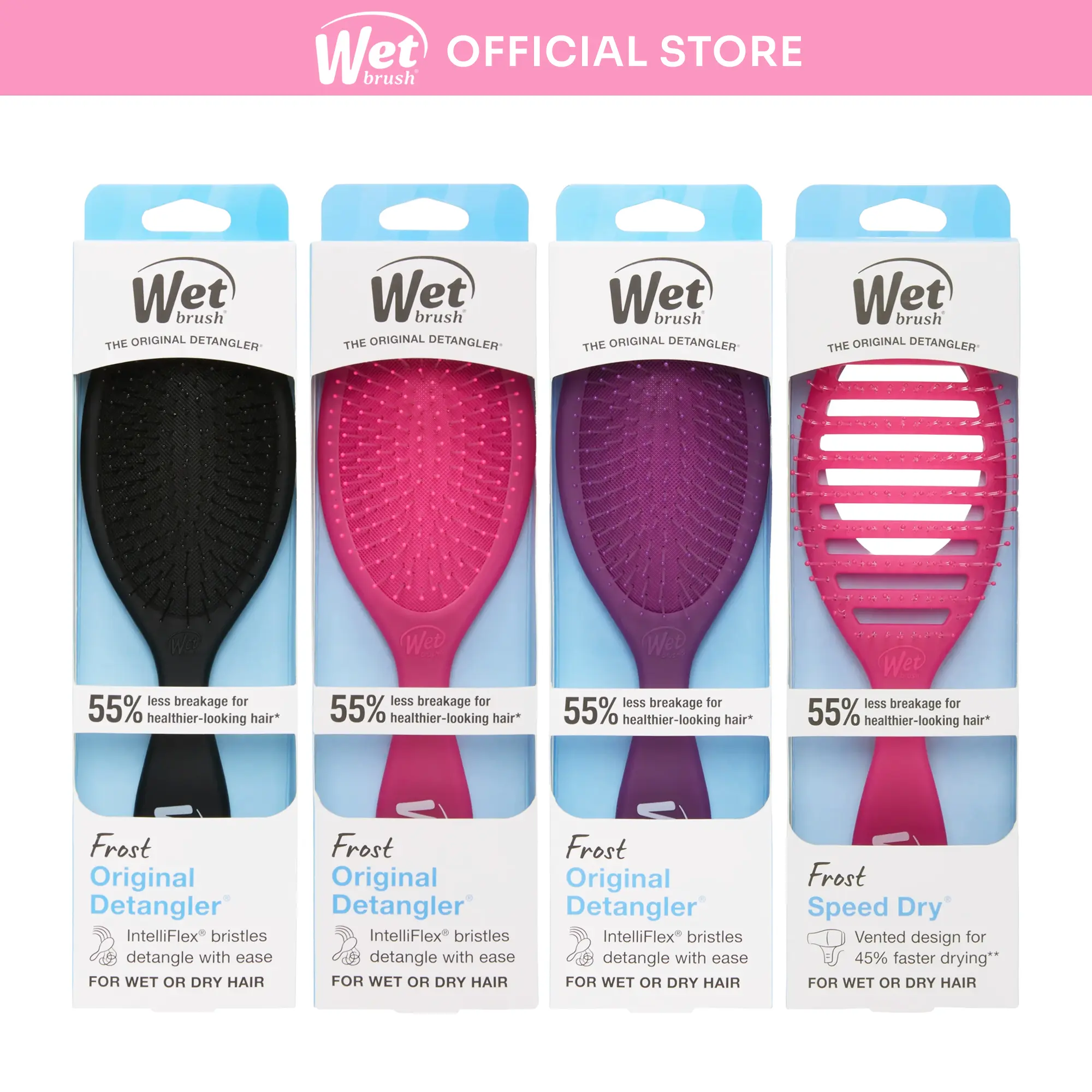 Wet Brush Original Detangler & Speed Dry Bundle