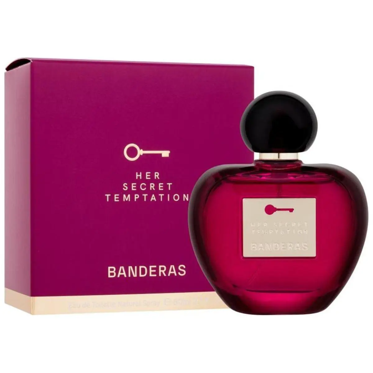 Antonio Banderas Her Secret Temptation Women's EDT - Rose-Blend, Jasmine-Themed, Botanical, Amber, Elegant Floral Fragrance, Fresh Aroma, 2.7 fl oz, New in Box, Jasmine-Themed Women's Fragrance, Botanical Women's Fragrance