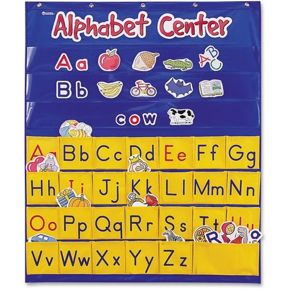 Learning Resources Alphabet Center Pocket Chart - Multicolor Nylon Lettering Office & School Supplies, Learning Materials for Classroom Word Practice, Fun Way to Practice, Includes Activity Guide, Long-Lasting Use