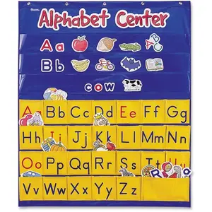Learning Resources Alphabet Center Pocket Chart - Multicolor Nylon Lettering Classroom Supplies Charts for Word Practice, Classroom Decoration (School & Educational Office Stationery)