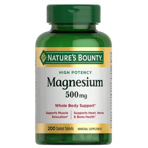 Magnesium Supplements - Magnesium 500 Mg Tablets for Bone & Muscle Health, 200 Count (Pack of 1)