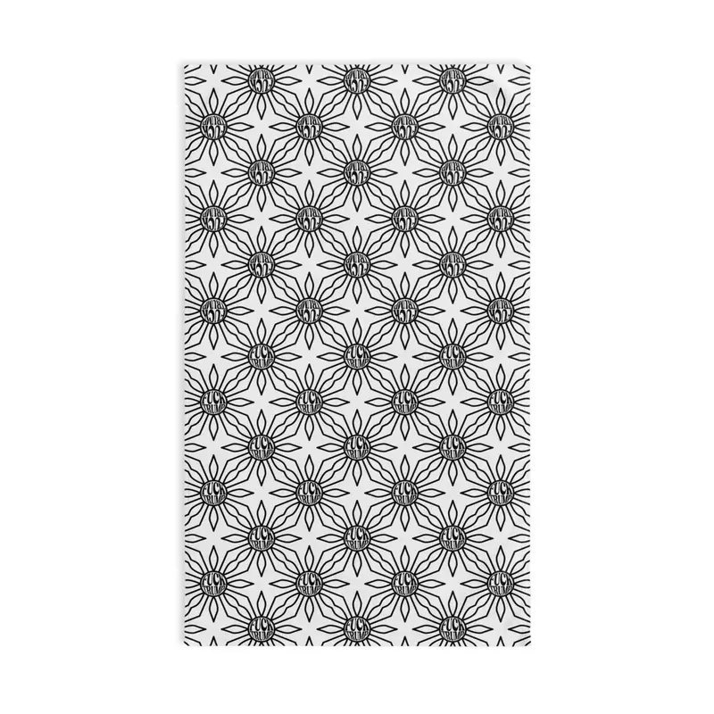 Subtle Black and White Hand Towel, Funny Political Home Decor, Floral Sun Kitchen or Bath Towel, Sarcastic Tea Towel, Liberal Gag Gift