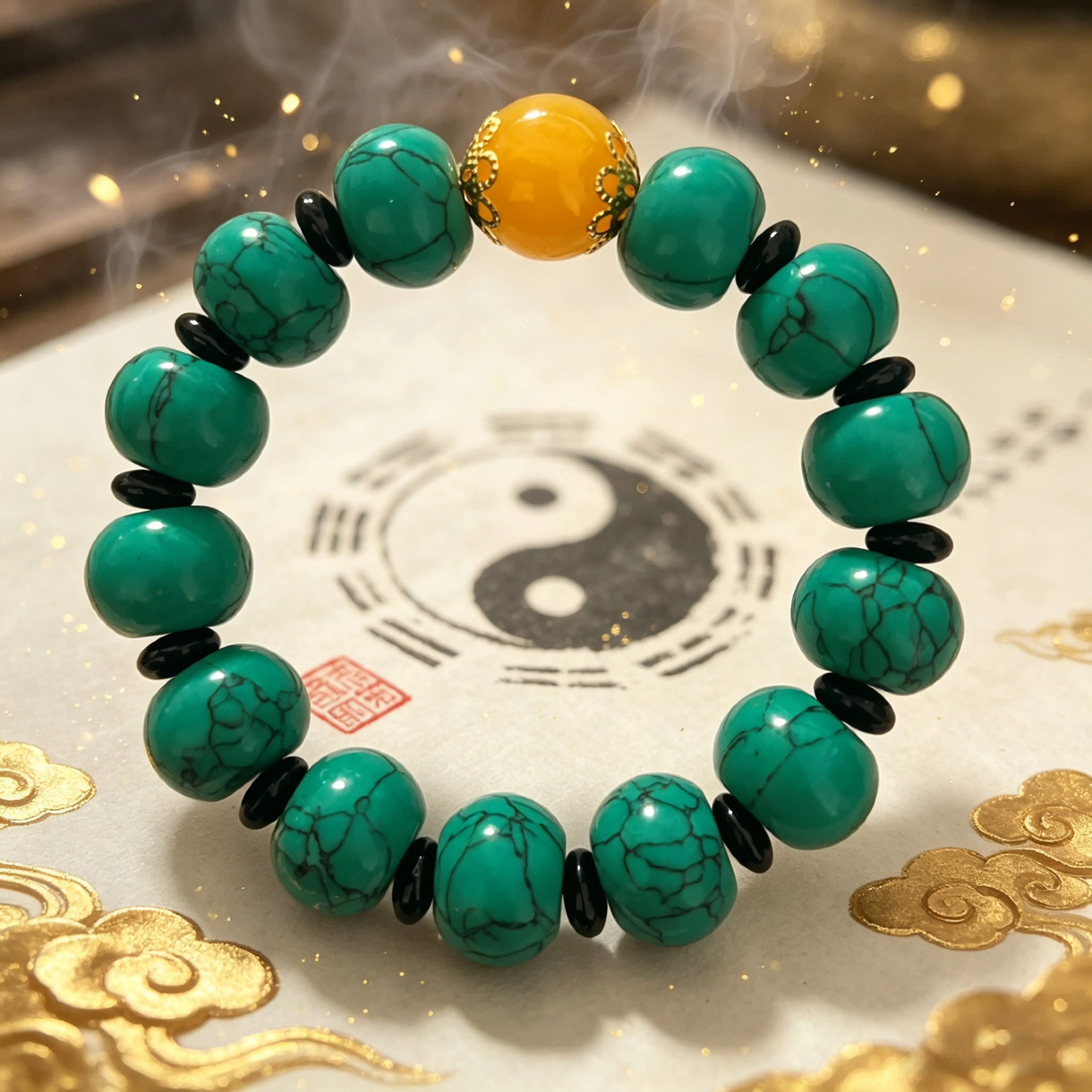 Unisex Spiritual Green Bracelet, Bad Luck Guard for Daily Use, Energy Negativity Dissipator for Health Enthusiasts