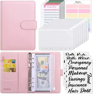 Budget Binder, Money Saving Binder with Zipper Envelopes, Cash Envelopes and Expense Budget Sheets for Budgeting Skydue