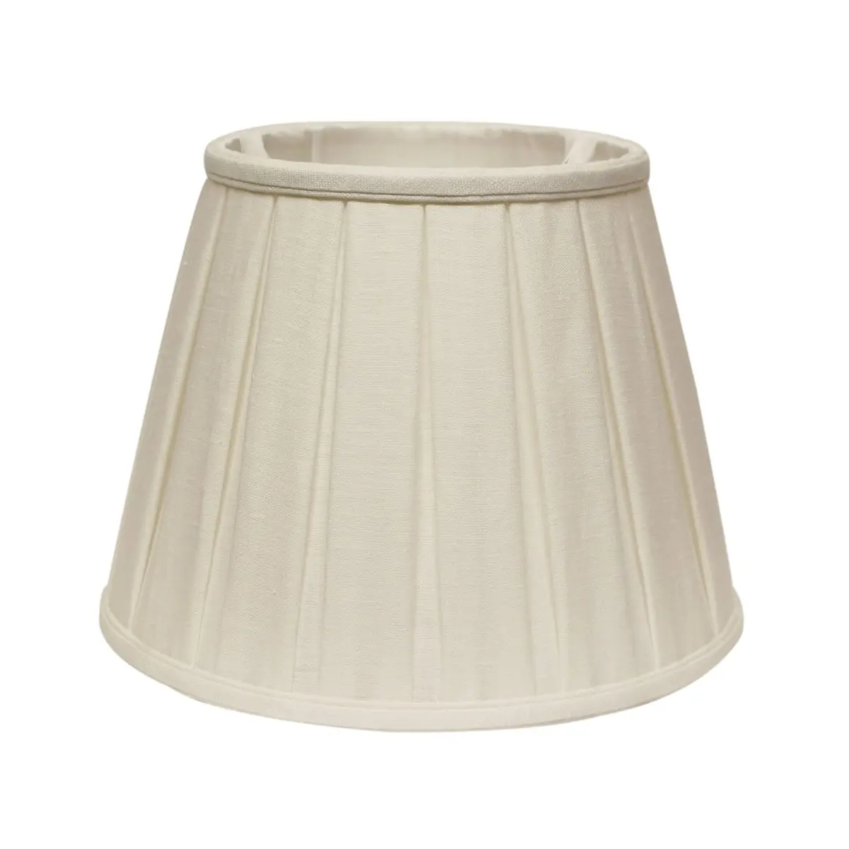 360 stand 18 in. Slanted Oval Linen Weave Box Pleat Lampshade, White - Traditional Home Decor Empire Shape Lighting Accessory for Indoor Home Improvement Use, Warm Lighting, Indoor Use, Decorative, Design, Softback Lampshade, 12" X 18" X 18"