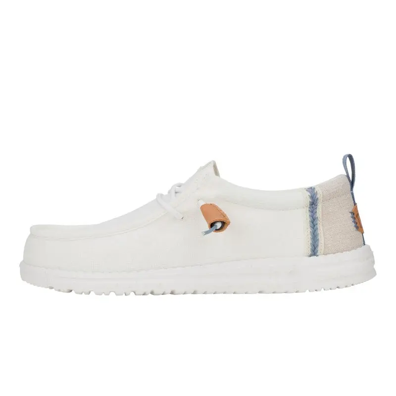 HEYDUDE Wally Summer Linen – Mens Comfortable Slip on Shoe Casual