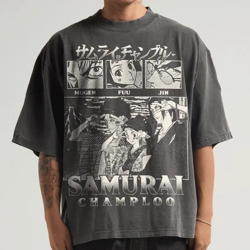 [Sale off up to 50%] Comfort Color Samurai Champloo Anime Shirt Vintage Style, Boxy Fit, Oversized