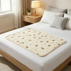 70cm*90cm Care Mat, Soft A-Class Baby Quality Washable Print Pad, High Absorbency, Reusable Diaper Pad, Period Protection, Multifunctional