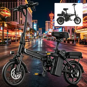 US 14" Foldable Electric Bike for Adults | 750W Peak Motor, 22 MPH Speed | 48V 10.4Ah/15.6Ah Battery, Electric Scooter| with Dual-Seat and Multi-Shock Absorption & Smart APP | With Phone Holder | UL2849 Certified Motor | Nice for Gift & Daily Commutes